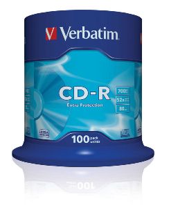 Verbatim CD-R DL 80, Extra Protection, cake 100ks 43411