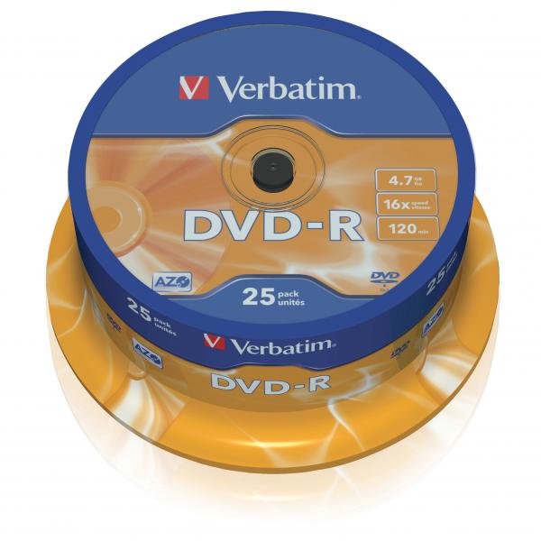 Verbatim DVD-R (16x), cake 25ks 43522