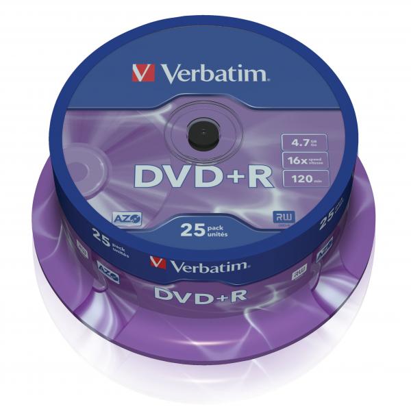 Verbatim DVD+R (16x), cake 25ks 43500