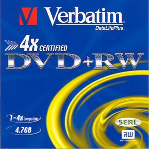Verbatim DVD+RW (4x), cake 10ks 43488