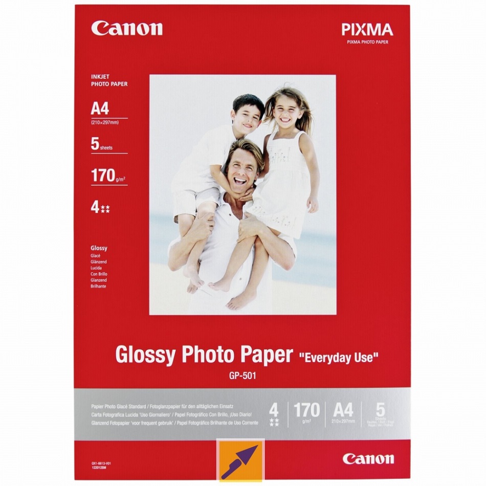 Canon GP-501, 10x15 fotopapír lesklý, 5 ks, 210g 0775B076