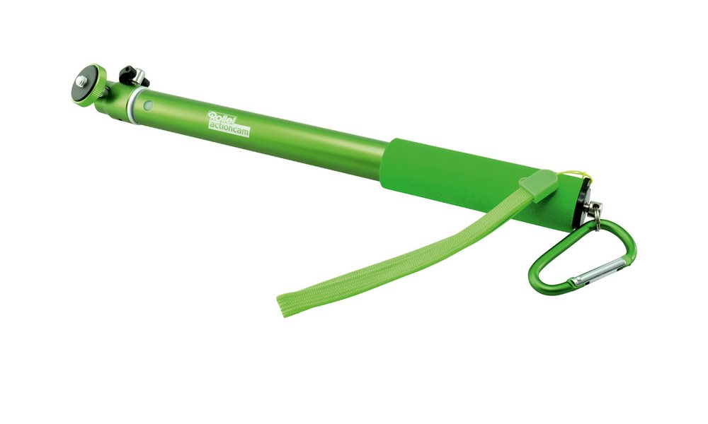 Rollei prodlužovací tyč pro kamery Actioncam s kulovou hlavou - Délka 30-95 cm/ Zelená 21531