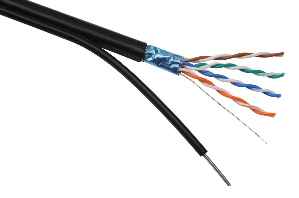 Solarix Kabel FTP PE - drát c5e venkovní, samonosný, 305m 27655195