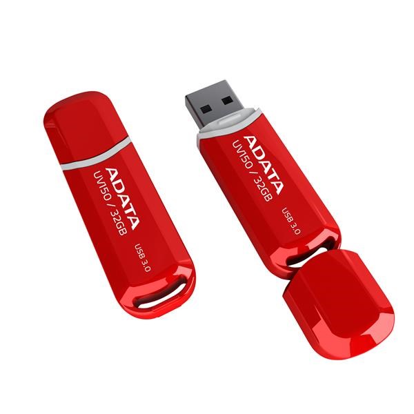 A-Data UV150 64GB - USB 3.0 Dash Drive, červený (R: 90MB/s, W: 20MB/s) AUV150-64G-RRD