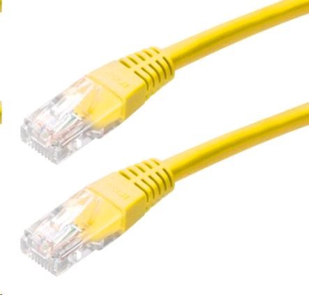 DATACOM Patch kabel Cat5E, UTP - 0,25m, žlutý 1495