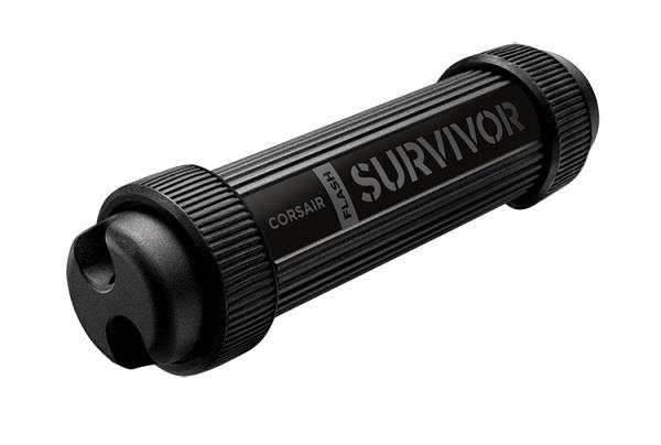 Corsair Survivor Stealth - 128GB USB3 kovový+guma (čtení max 70MB/s, zápis max 20MB/s) CMFSS3B-128GB