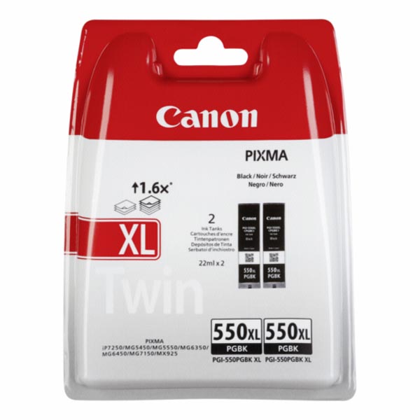 Canon PGI-550 XL BK - černá velká 2-pack 6431B005