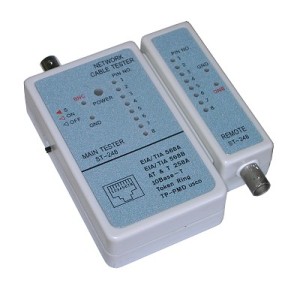 Gembird tester kabelů RJ45 (UTP/STP) & RG-58, LED diody NCT-1