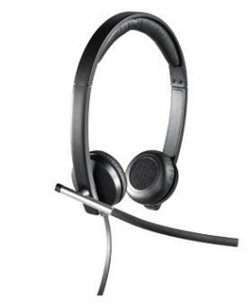 Logitech Headset H650e Stereo - drátová sluchátka + mikrofon/ USB/ černá 981-000519