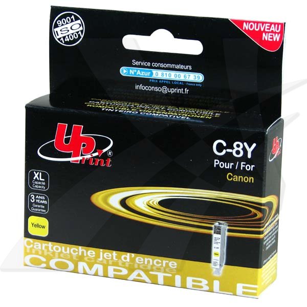UPrint kompatibilní ink s CLI8Y - yellow,14ml,C-8Y,pro Canon iP4200,iP5200,iP5200R,MP500,MP800