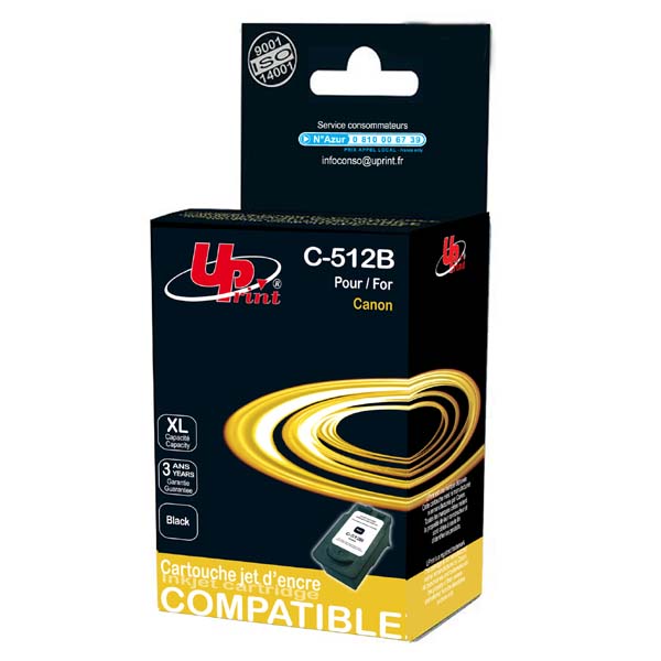 UPrint kompatibilní ink s PG512BK - Black,18ml,C-512B,pro Canon MP240,260,480
