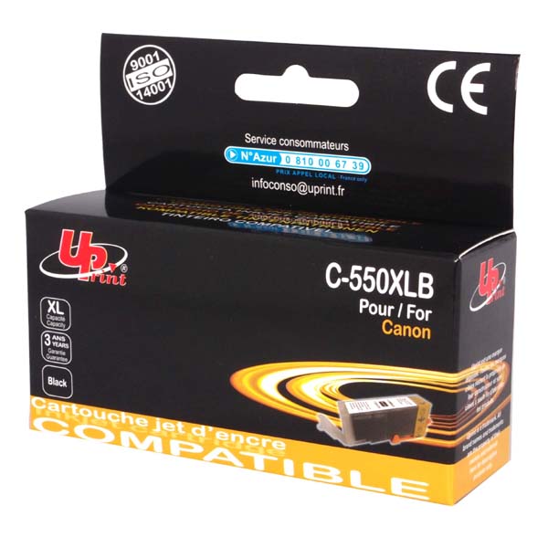 UPrint kompatibilní ink s PGI550BK XL - Black,25ml,C-550XLB,high capacity,pro Canon Pixma 7250,M