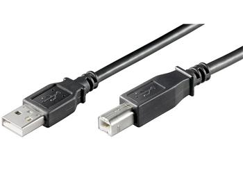 PremiumCord Kabel USB 2.0, A-B, 1m, černý KU2AB1BK