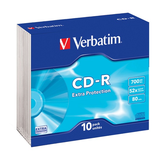 Verbatim CD-R slim 52x DL EP media - 10ks 43415