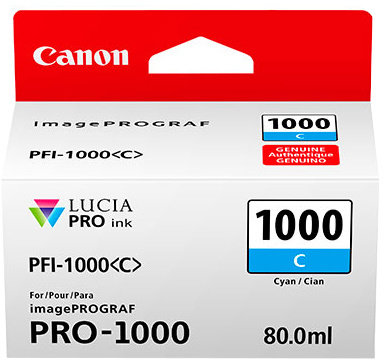 Canon PFI-1000 C, azurový 0547C001