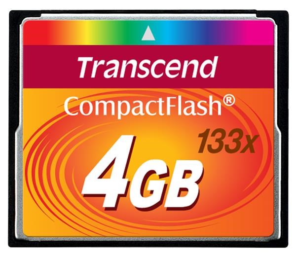 Transcend Compact Flash 4GB High Speed 133x TS4GCF133