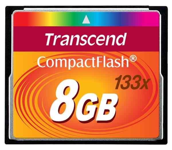 Transcend Compact Flash 8GB High Speed 133x TS8GCF133