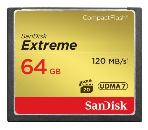 Sandisk Compact Flash Extreme 64GB UDMA7 (rychlost až 120MB/s) SDCFXSB-064G-G46