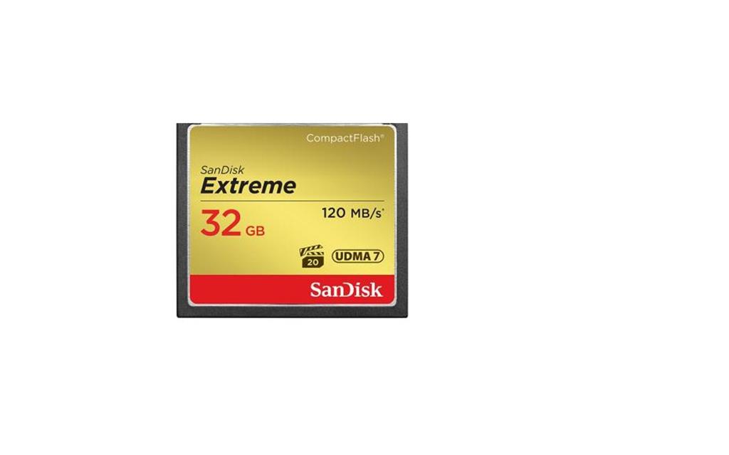 Sandisk Compact Flash Extreme 32GB UDMA7 (rychlost až 120MB/s) SDCFXSB-032G-G46