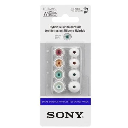 Sony náhradní silikonové koncovky do sluchátek, bílé EPEX10AW.AE