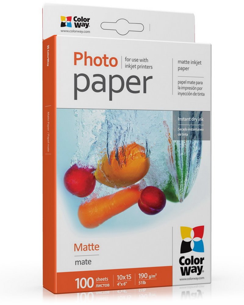 Colorway fotopapír matte 190g/m2, 10x15/ 100 kusů PM1901004R