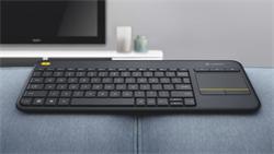 Logitech Wireless Touch Keyboard K400 Plus Black, CZ verze 920-007151