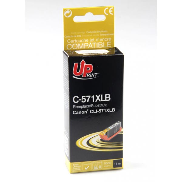 UPrint kompatibilní ink s CLI571BK XL, black, 5530str., 11ml, C-571XLB, high capacity, pro Canon PIX