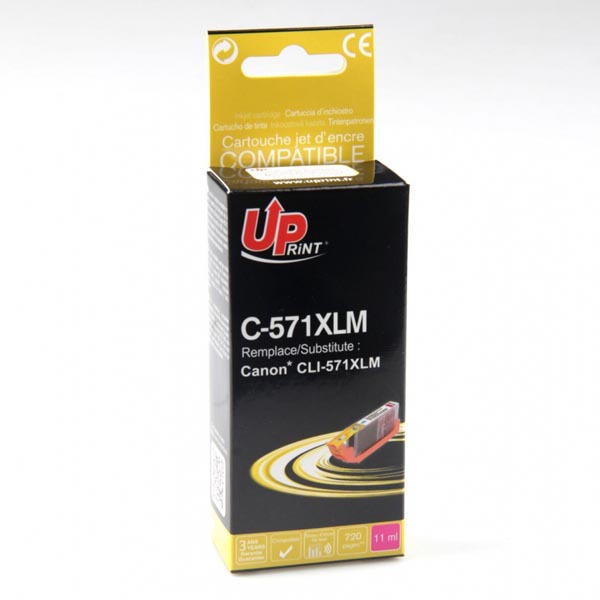 UPrint kompatibilní ink s CLI571M XL, magenta, 720str., 11ml, C-571XLM, high capacity, pro Canon PIX