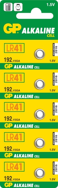 GP Alkalická knoflíková baterie LR41 (192F), 5 ks 1041019205