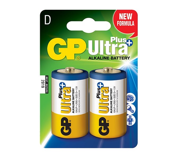 GP Alkalická baterie Ultra Plus 2x D 1017412000