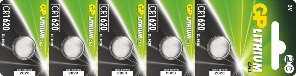 GP Baterie CR1620 - 5ks 1042162015