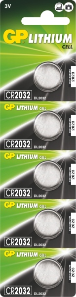 GP Baterie CR2032 - 5ks 1042203215