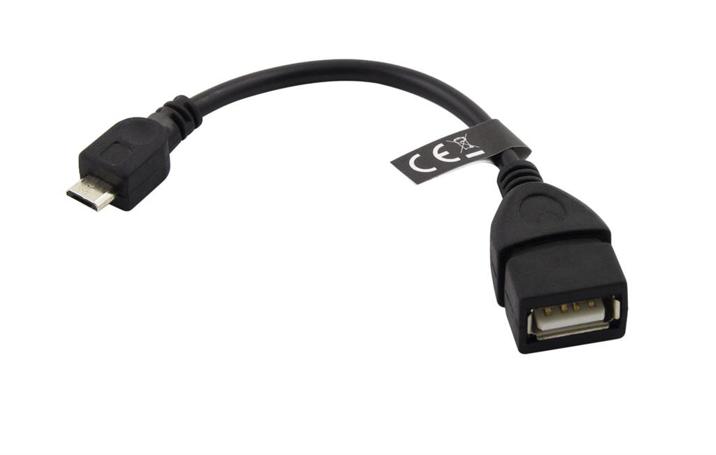 Esperanza EB180 Kabel MICRO USB 2.0 A-B M/F OTG 10cm EB180 - 5901299920237