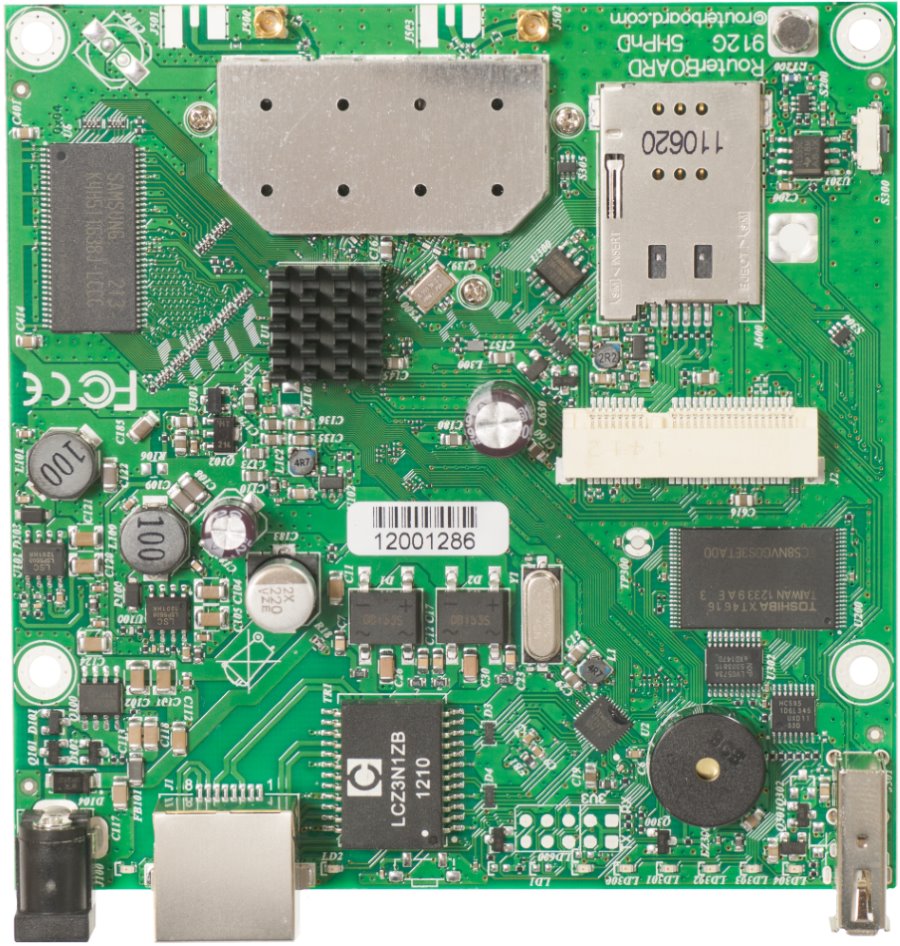 MikroTik RouterBOARD RB912UAG-5HPnD, 64MB, 802.11a/n, L4, 2x MMCX, 1xGLAN, mini PCIe, L4