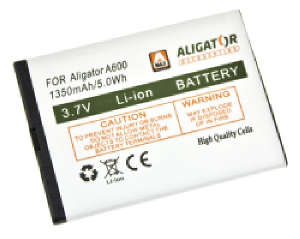Aligator baterie A600, Li-Ion 1350 mAh A600BAL