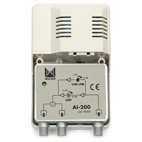 Alcad Vnitřní zesilovač AI-200 (FM/VHF/UHF - 24 dB) 8425988904508