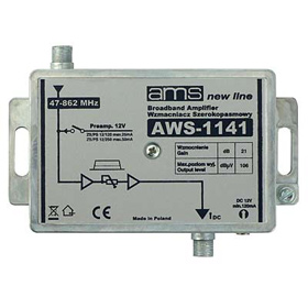 AMS Anténní zesilovač AWS-1141 (47-862MHz, 21dB)