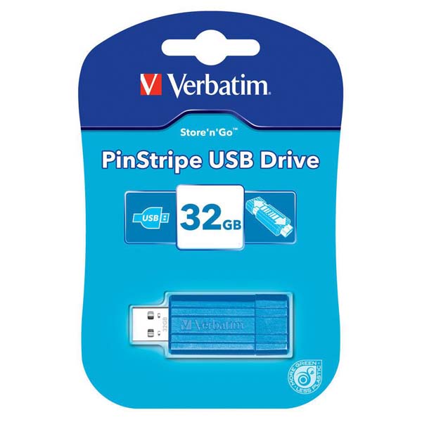 Verbatim Store 'n' Go PinStripe 32GB - karibská modř 49057