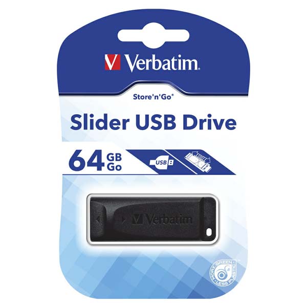 Verbatim Store 'n' Go SLIDER 64GB - černá 98698