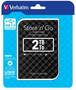 Verbatim Store 'n' Go, 2TB, externí HDD 2.5'' USB 3.0, GEN 2, černý 53195