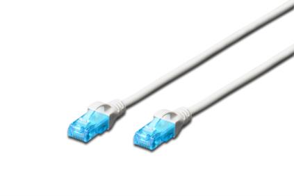 Digitus Ecoline Patch Cable, UTP, CAT 5e, AWG 26/7, bílý 10m, 1ks DK-1512-100/WH