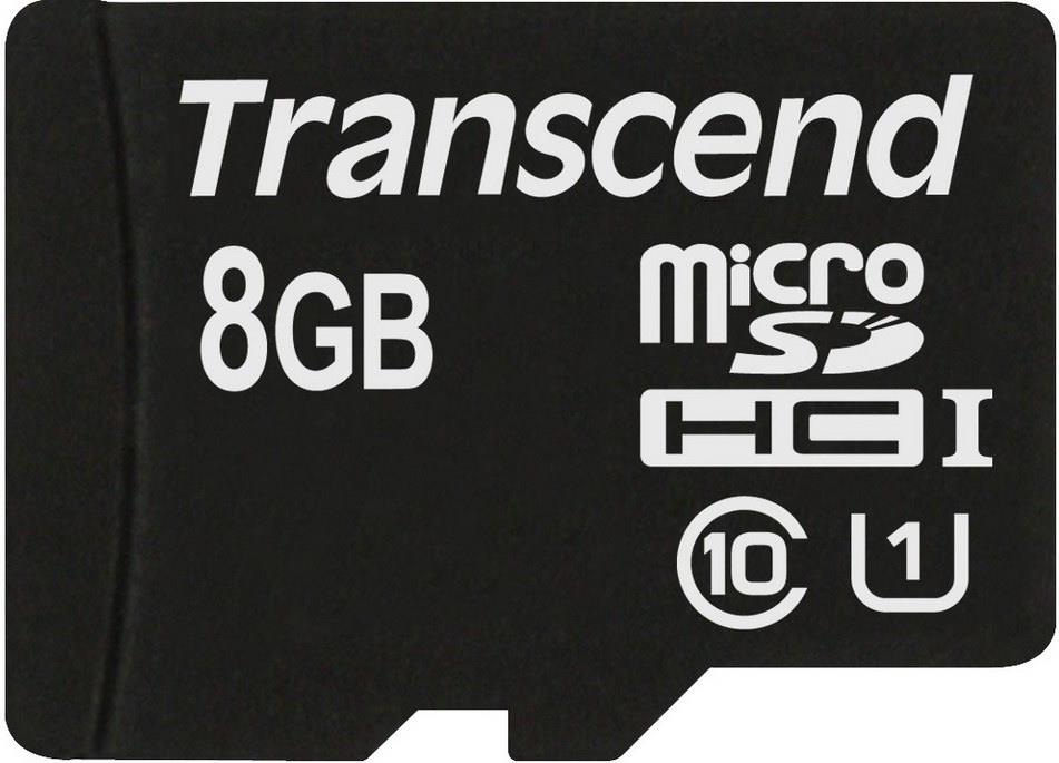 Transcend Micro SDHC 8GB, Class 10 UHS-I 300x (čtení až 45MB/s) TS8GUSDCU1