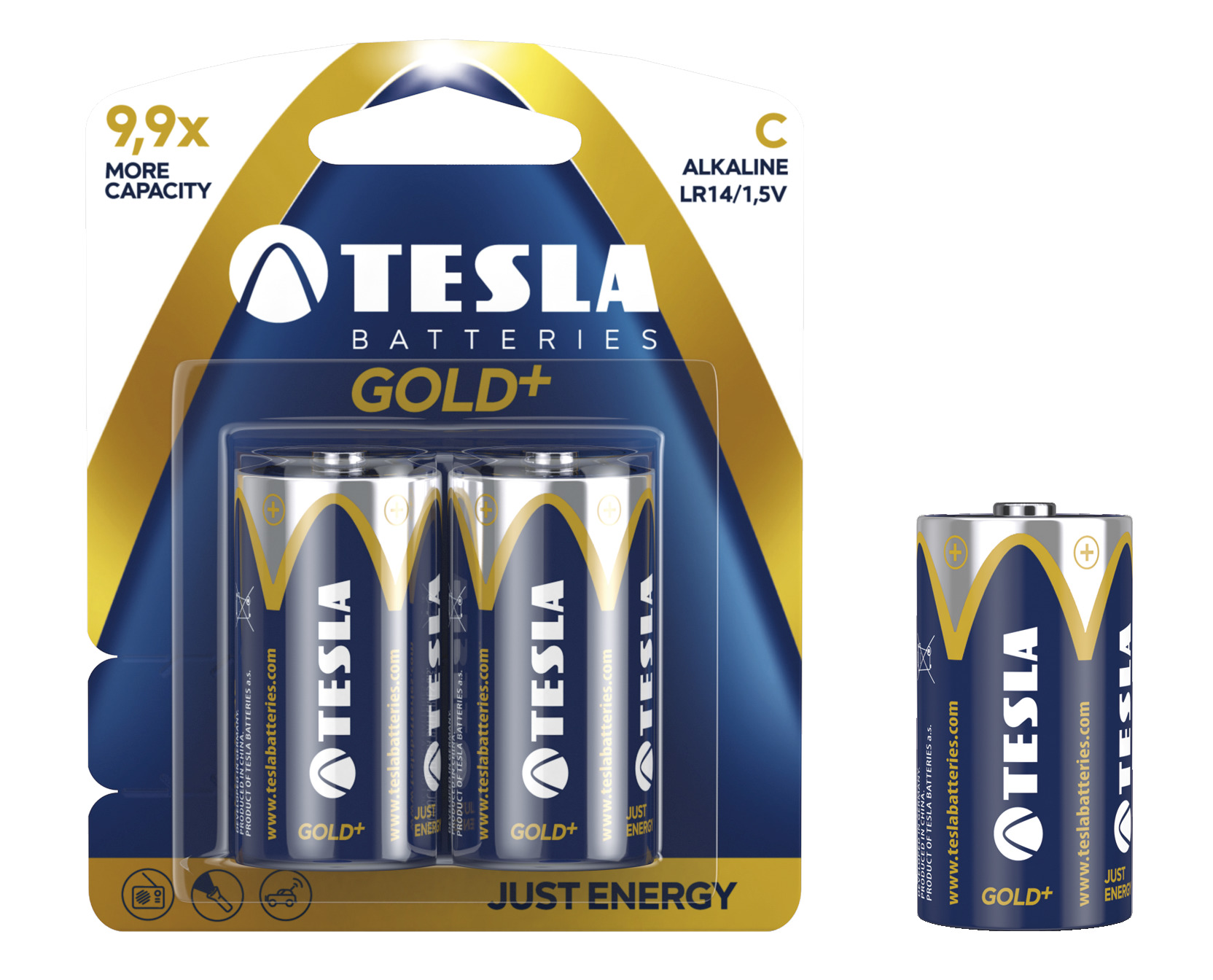 Tesla baterie C GOLD+, 2ks, LR14 1099137271