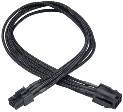 AKASA kabel prodlužovací FLEXA V6/ prodloužení napájecího 6pin kabelu pro VGA/ 40cm AK-CBPW07-40BK