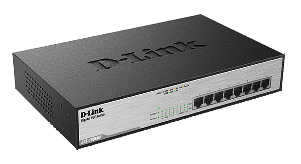 D-link DGS-1008MP, 8x 1000 Desktop Switch,8PoE port