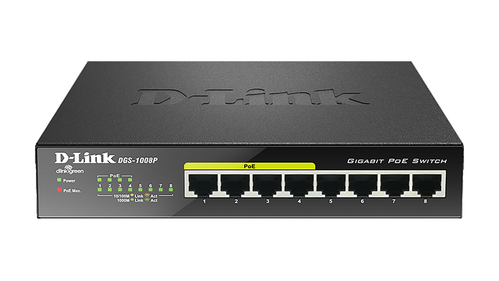 D-link DGS-1008P, 8x 1000 Desktop Switch,4PoE port DGS-1008P/E