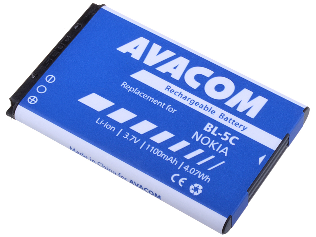 Avacom Baterie GSNO-BL5C-S1100A do mobilu Nokia 6230, N70, Li-Ion 3,7V 1100mAh (náhrada BL-5C)