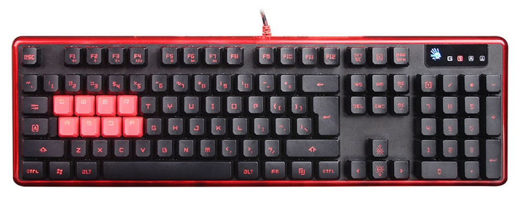 A4tech Bloody B2278 podsvícená herní klávesnice, USB, CZ B2278 RED