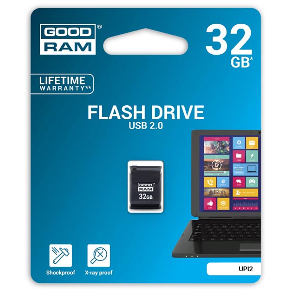 Goodram USB 2.0, 32GB, UPI2, černý, UPI2-0320K0R11
