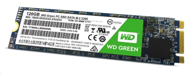 WD SSD 120GB Green 3D, M.2 SATAIII 2280 WDS120G2G0B